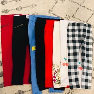8 set toddler girl pants